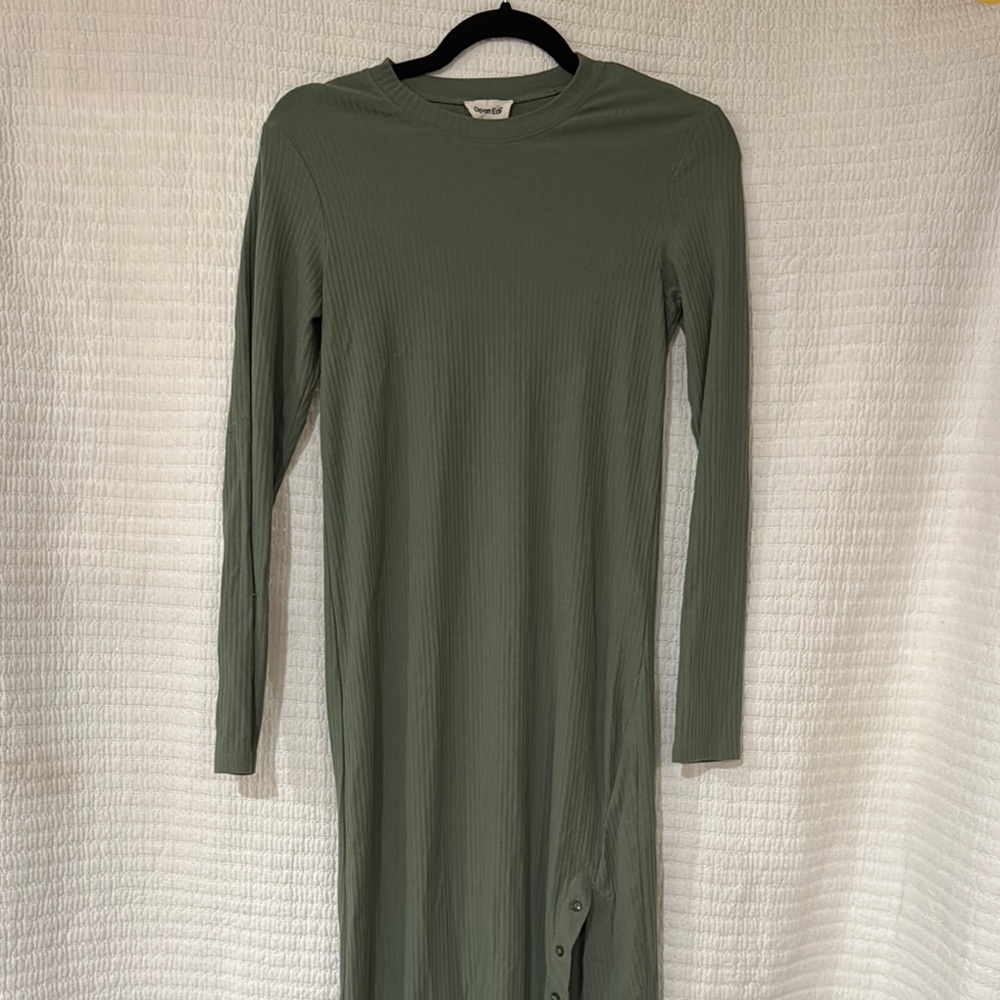 ! EUC Open Edit Elegant Green Long Sleeve Dress !